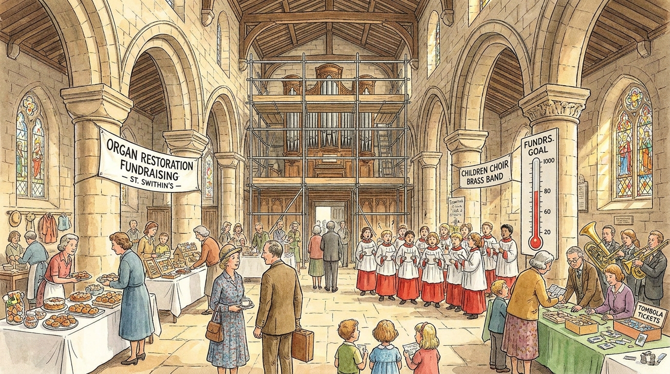 découvrez l'histoire de l'orgue historique d'une église à vire normandie, endommagé par une chute de pierre, qui cherche à réunir 39 000 € pour sa restauration et retrouver toute sa splendeur.