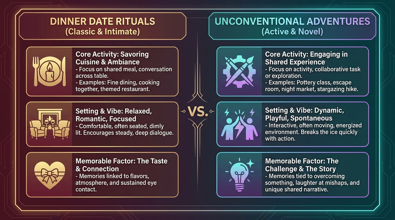 découvrez ce rendez-vous original pour les couples, conçu pour renforcer la complicité bien plus efficacement qu'un dîner classique.