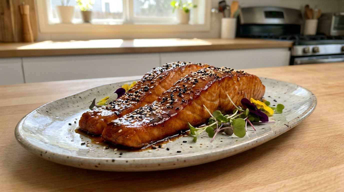 apprenez à préparer un pavé de saumon caramélisé exquis, inspiré par la maîtrise du chef éric fréchon dans son restaurant renommé.