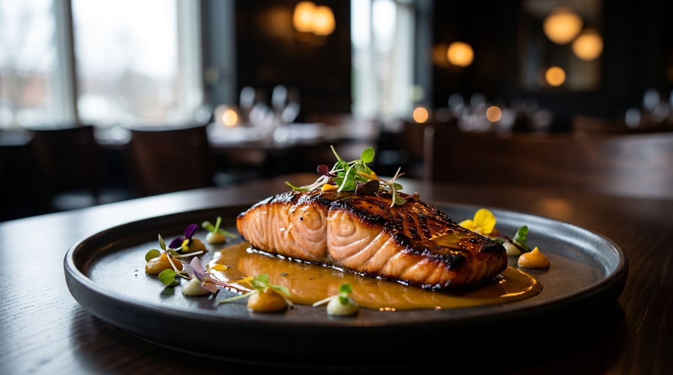 découvrez la recette du pavé de saumon caramélisé, un plat raffiné maîtrisé par éric fréchon dans son restaurant, alliant saveurs délicates et techniques gourmandes.