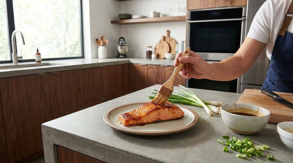 découvrez la recette authentique du pavé de saumon caramélisé, préparée avec la maîtrise du chef éric fréchon dans son restaurant gastronomique.