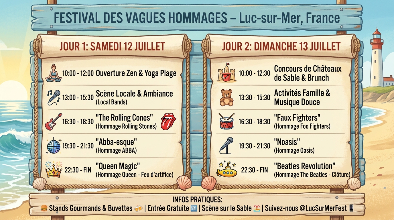 découvrez notre guide complet pour profiter pleinement du luc tribute festival ce week-end à luc-sur-mer : programmation, conseils pratiques et bons plans pour un événement inoubliable.