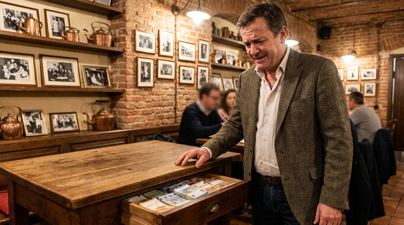un employé trouve plus de 10 000 € dans son restaurant et décide avec honnêteté de rendre l'argent à l'ancien propriétaire, illustrant un bel acte de probité.