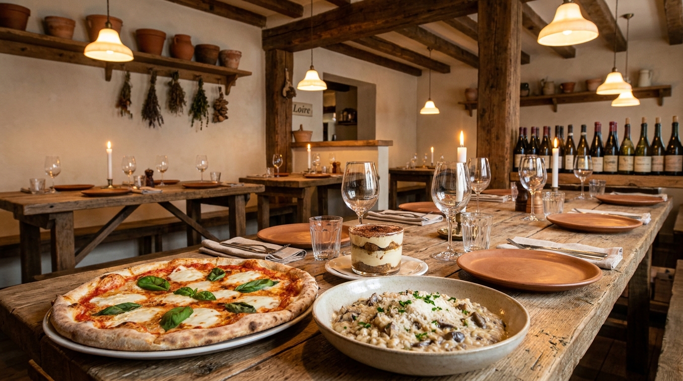 découvrez l'authenticité de l'italie en plein cœur de la loire avec notre restaurant proposant pizzas, risottos et tiramisus faits maison, pour une expérience culinaire savoureuse et conviviale.