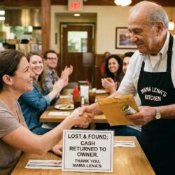 un restaurateur trouve 12 000 dollars oubliés dans son établissement et décide de les restituer, privilégiant l'honnêteté plutôt que l'argent facile.
