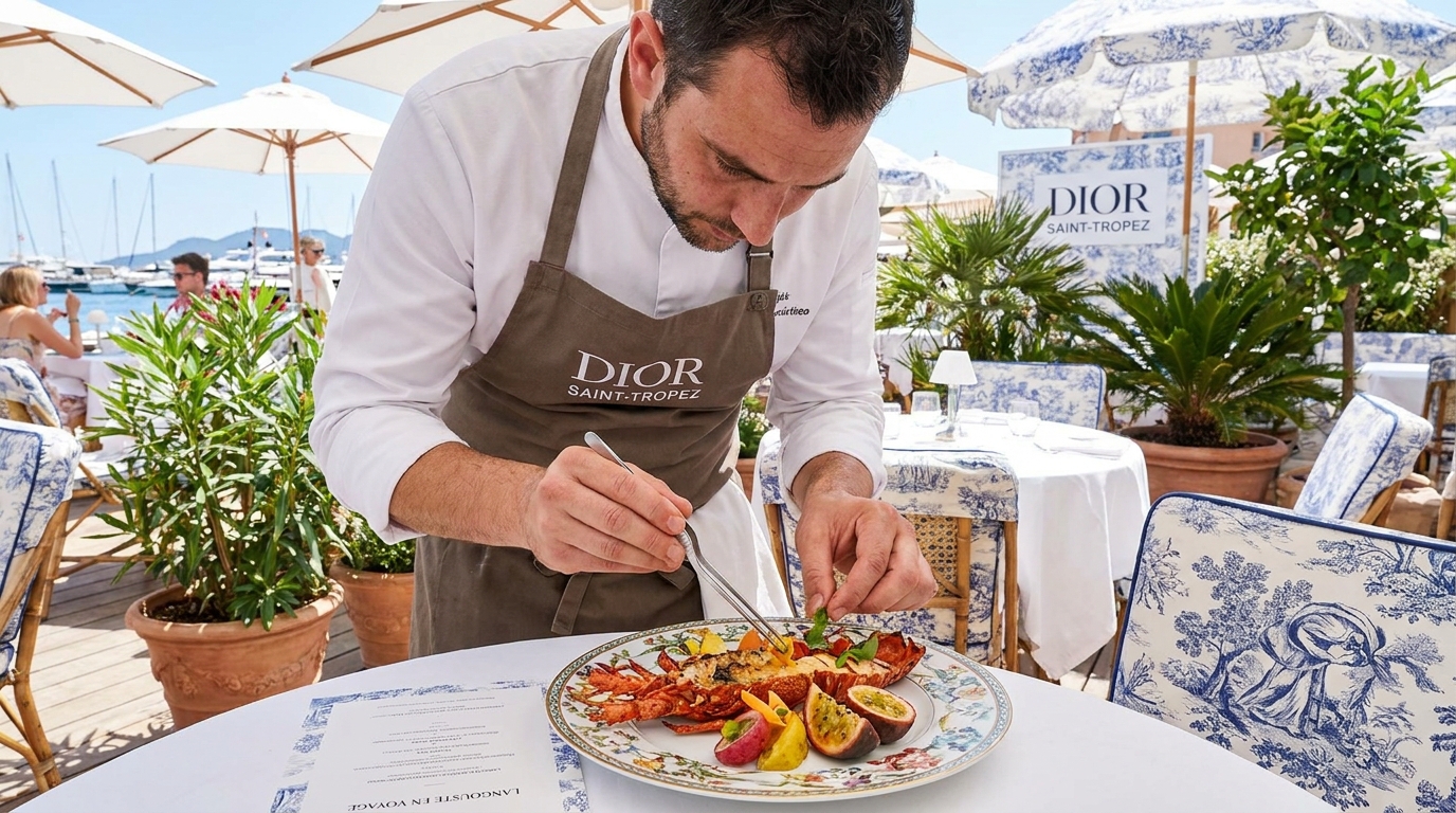 découvrez à saint-tropez la cuisine d'exception réinventée par un chef triplement étoilé au cœur du restaurant monsieur dior, où l'art culinaire rencontre l'élégance de la riviera.