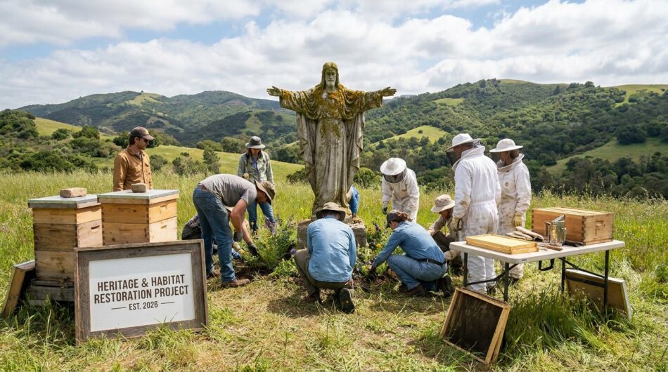 en allemagne, la restauration d'une statue du christ a permis le sauvetage inattendu de 40 000 abeilles, soulignant l'importance de la protection de ces pollinisateurs essentiels.