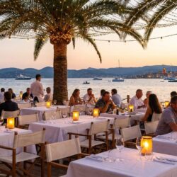 au marina plage de vitrolles, profitez d'une ambiance conviviale pour déguster des repas gourmands du petit-déjeuner au dîner, entre saveurs et détente au bord de l'eau.