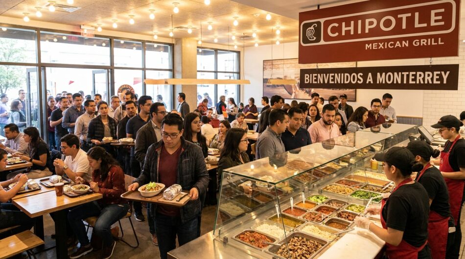 chipotle arrive au mexique avec l'ouverture de son premier restaurant local, offrant aux mexicains la célèbre expérience américaine de burritos.