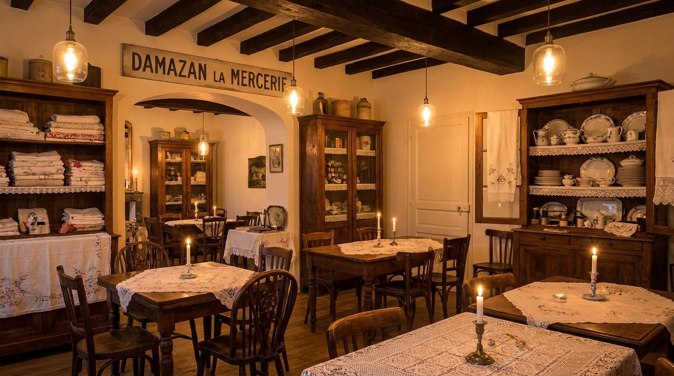 le restaurant la mercerie à damazan rouvre ses portes et accueille à nouveau ses clients avec une carte renouvelée et un service chaleureux.