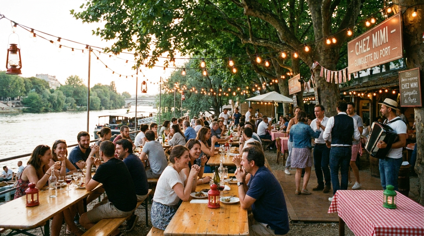 plongez dans l'ambiance chaleureuse du nouveau coin guinguette, un lieu charmant où détente et gourmandise se rencontrent pour des moments inoubliables.