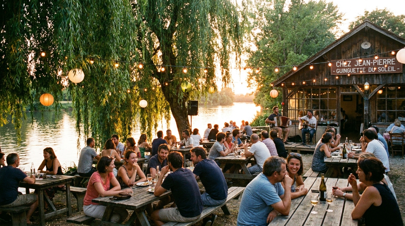 découvrez notre nouveau coin guinguette, un lieu charmant et convivial où vous pourrez profiter d'un cadre idyllique pour des moments de détente et de gourmandise inoubliables.