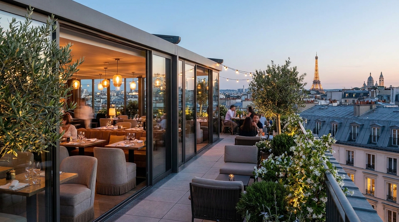 découvrez un restaurant secret unique niché au 8e étage dans le 17e arrondissement, offrant une expérience culinaire exceptionnelle et une vue imprenable sur paris.