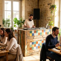 profitez d'un déjeuner animé avec une ambiance dj chez art now à saint-yrieix. musique live et cuisine savoureuse pour une pause gourmande et festive.