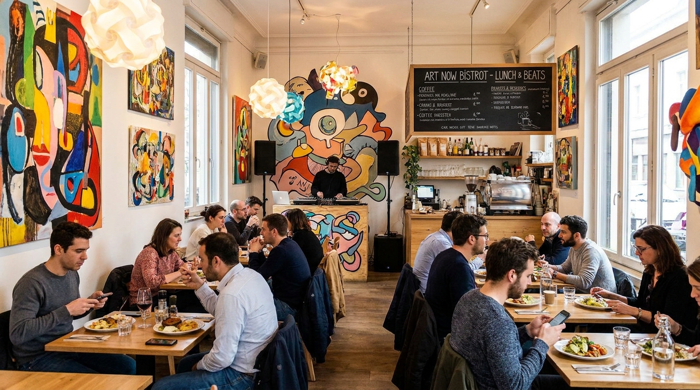 vivez un déjeuner rythmé chez art now à saint-yrieix avec une ambiance dj unique qui dynamise votre pause repas.