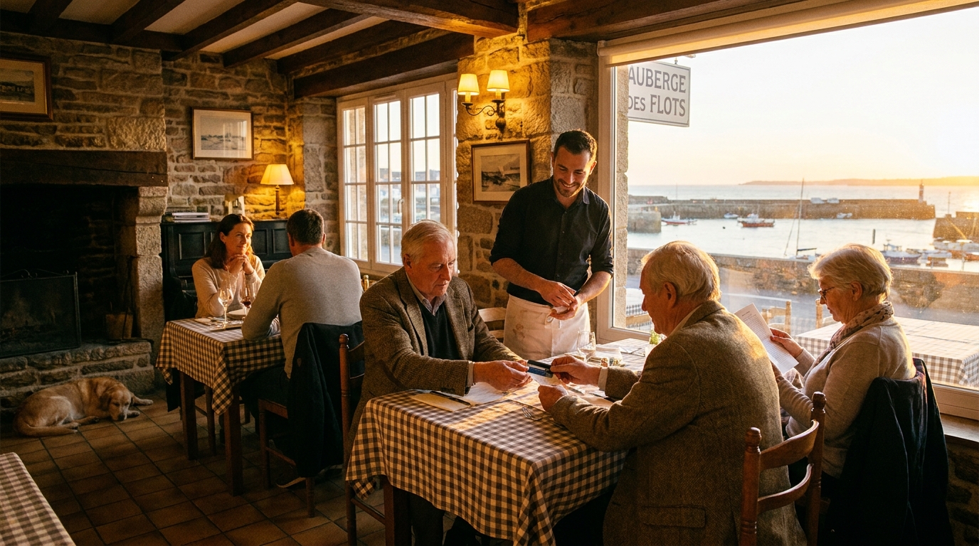 un geste touchant près de lannion : un inconnu paie une addition de 25 euros dans un restaurant, offrant une belle leçon d'humanité et de générosité.