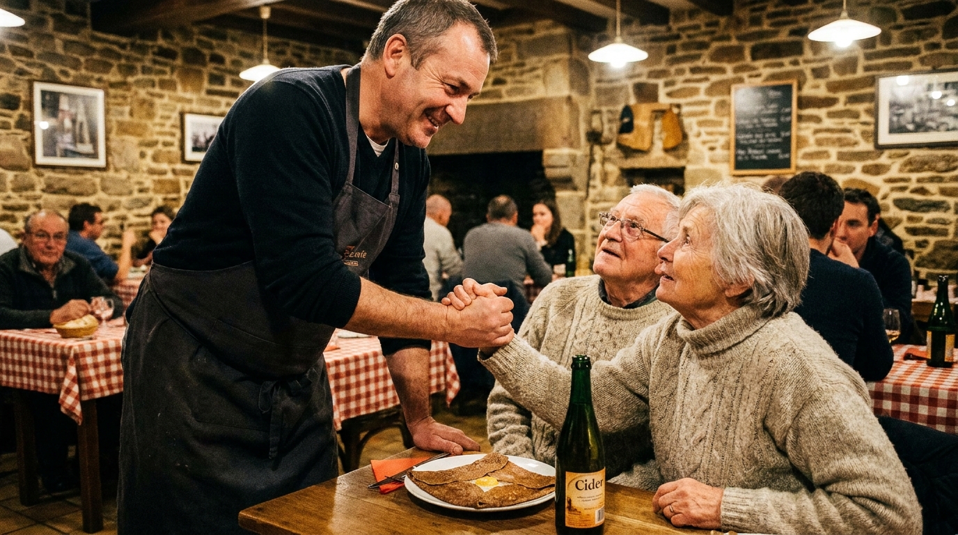à lannion, un inconnu réalise un geste touchant en réglant une addition de 25 euros dans un restaurant, offrant une véritable leçon d'humanité pleine de générosité et de bienveillance.