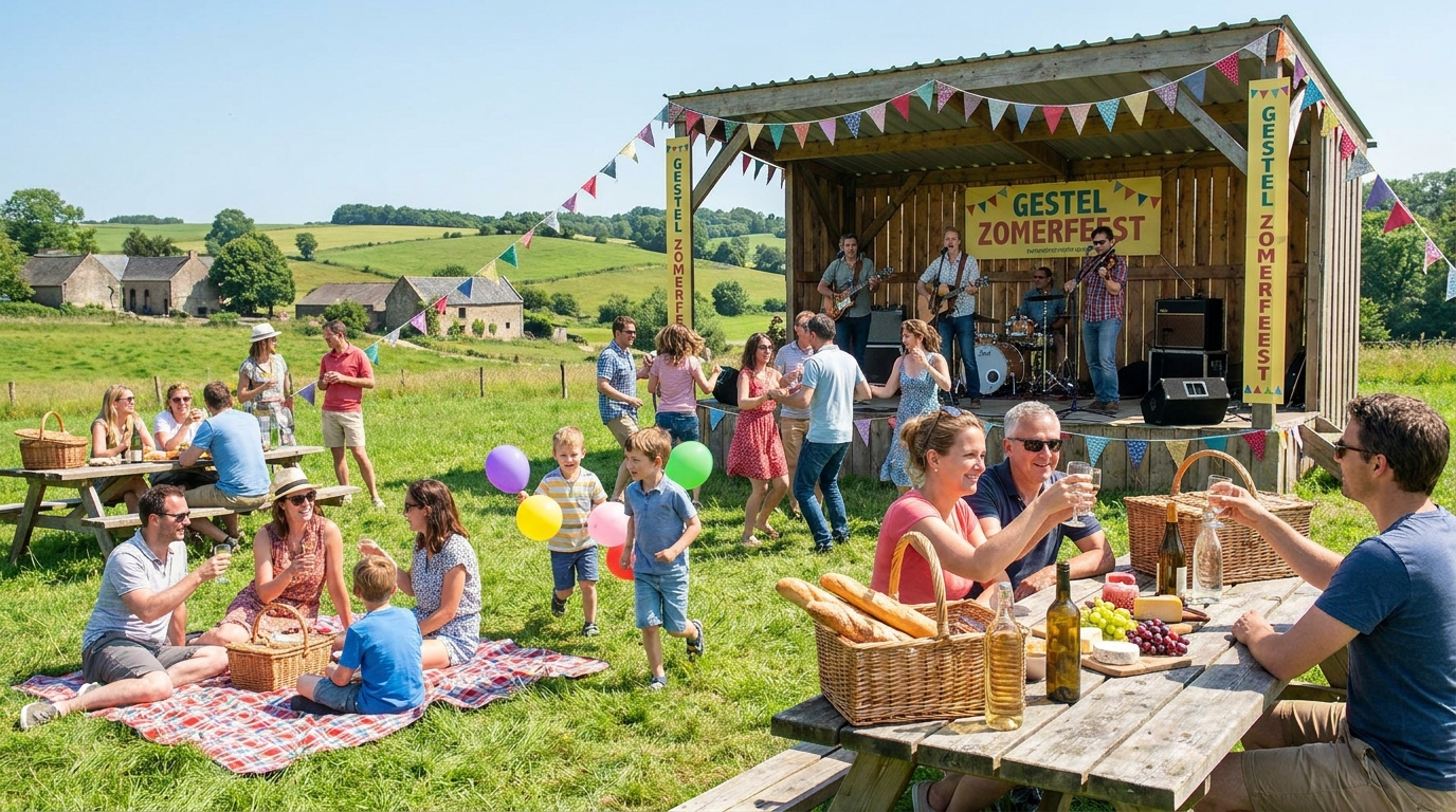 participez aux journées festives à gestel ce samedi avec des concerts en plein air et un repas champêtre convivial pour toute la famille.