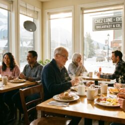 découvrez ce restaurant de petit-déjeuner au canada, un lieu convivial où l'on rit, se détend et trouve une véritable oasis sociale, un remède parfait pour égayer le quotidien.