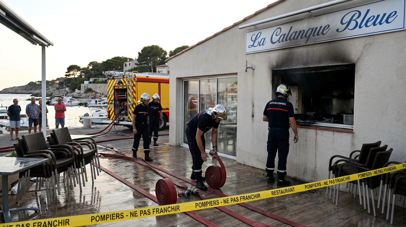 un incendie au restaurant la calanque bleue à sausset-les-pins a provoqué une fermeture temporaire. découvrez les détails de l'incident et les mesures prises.