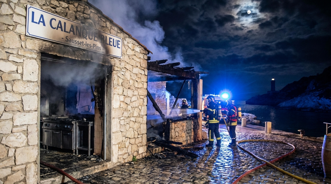 un incendie au restaurant la calanque bleue à sausset-les-pins a entraîné une fermeture temporaire, impactant les services et la communauté locale.