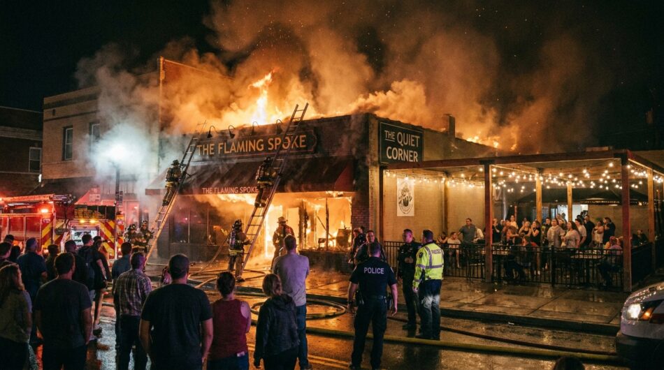 un incendie dévastateur dans un bar voisin a gravement endommagé la toiture et le patio, laissant des traces de fumée inquiétantes et suscitant l'inquiétude dans le quartier.