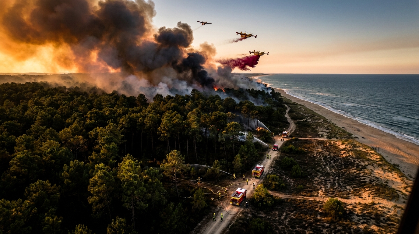jérémy frérot, originaire du cap-ferret et ancien restaurateur, témoigne de son émotion face aux incendies dévastateurs qui touchent sa région natale.