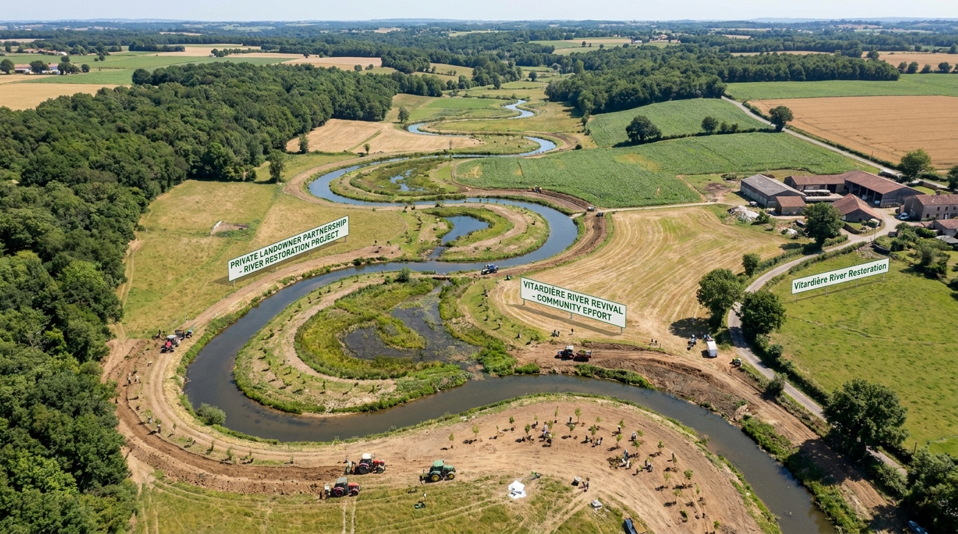 découvrez comment la vitardière restaure une rivière avec l'engagement actif des propriétaires privés, alliant conservation de la nature et gestion durable de l'eau.