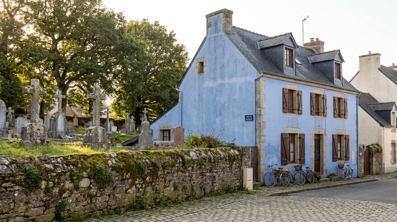 découvrez comment la maison bleue de la rue de kerolay à lorient a été protégée des bombardements grâce à la présence du cimetière voisin, un récit fascinant mêlant histoire et patrimoine local.
