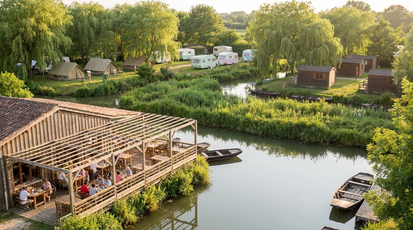 découvrez les trésors du marais poitevin avec trois campings et un restaurant récompensés par la distinction « valeurs parc », symbole d'excellence et d'engagement environnemental.