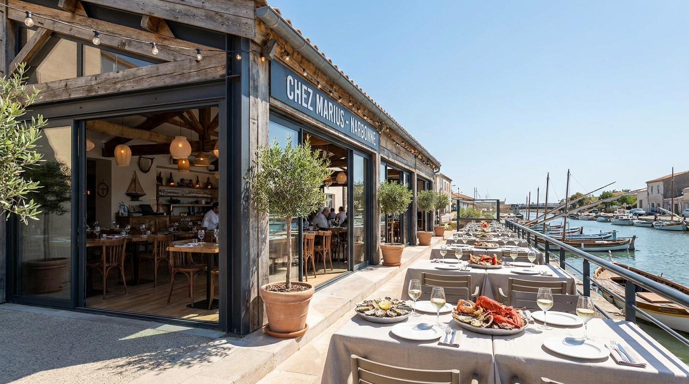 découvrez l'emblématique restaurant de fruits de mer de narbonne, désormais installé dans un cadre moderne et raffiné, pour une expérience gastronomique inoubliable au cœur de la ville.