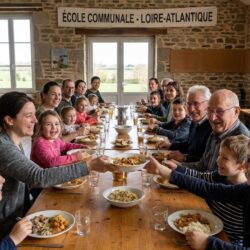 découvrez comment douze aînés de loire-atlantique se réunissent pour un déjeuner convivial au restaurant scolaire de leur commune, favorisant le lien intergénérationnel et le partage.