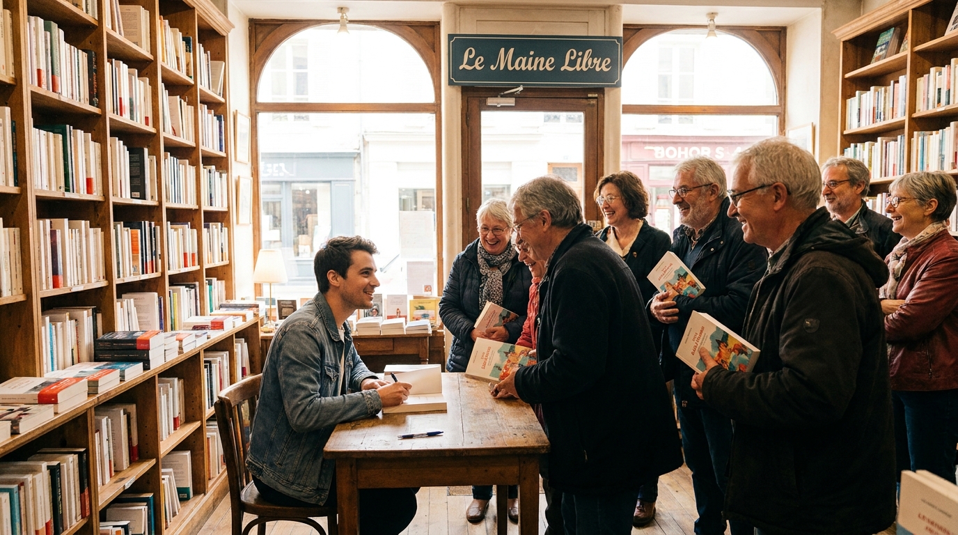 participez à la séance de dédicace à longnes pour le premier roman de l'auteur, un événement incontournable au cœur du maine libre.
