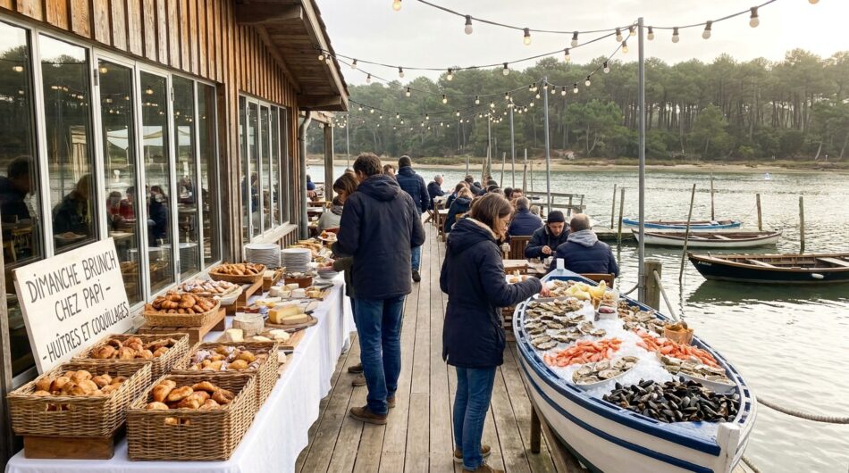 découvrez le restaurant familial préféré de marion cotillard au cap-ferret, proposant un brunch à volonté à seulement 45€. une adresse gourmande et conviviale à ne pas manquer.