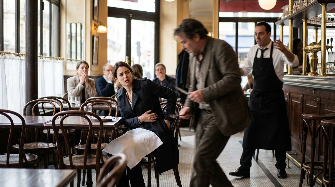 à paris, une femme a été mortellement blessée dans un restaurant par une personne en état de démence armée d'un couteau. découvrez les détails de cet tragique incident.