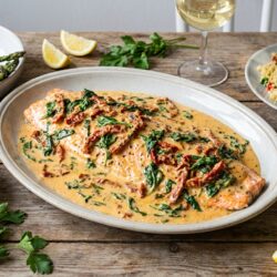 découvrez la recette gourmande du saumon façon toscane à l’airfryer, idéale pour régaler votre famille facilement et rapidement pendant les vacances.