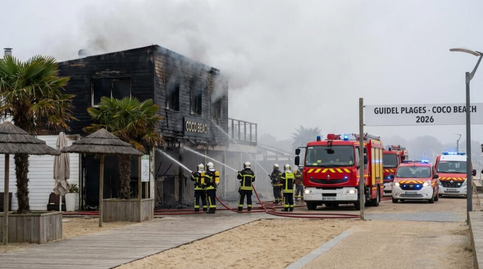 un incendie spectaculaire détruit un restaurant et trois appartements à guidel, laissant un quartier en ruines et bouleversant la vie des habitants.