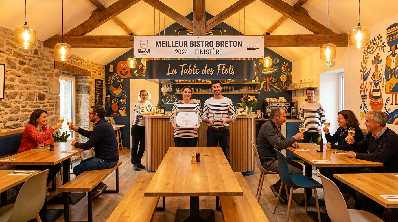 découvrez le restaurant du finistère récompensé parmi les trois lauréats bretons du prix santé entrepreneurs d’har, un hommage à l'excellence et à l'innovation locale.