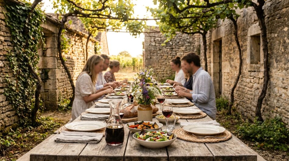découvrez une expérience culinaire éphémère unique au cœur d'un domaine millénaire en bourgogne, alliant patrimoine historique et saveurs d'exception.
