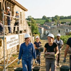 une trentaine de jeunes s'engagent activement pour redonner vie au patrimoine de leur commune en loire-atlantique, alliant passion et solidarité pour préserver l'histoire locale.