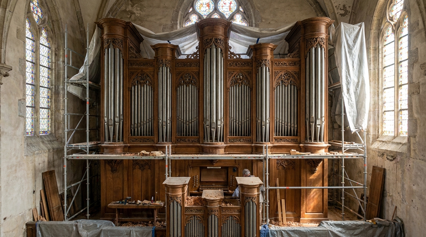 découvrez la restauration de l’orgue de l’église saint- à lamballe, où l’art et les travaux s’entrelacent pour redonner vie à un joyau musical et patrimonial.