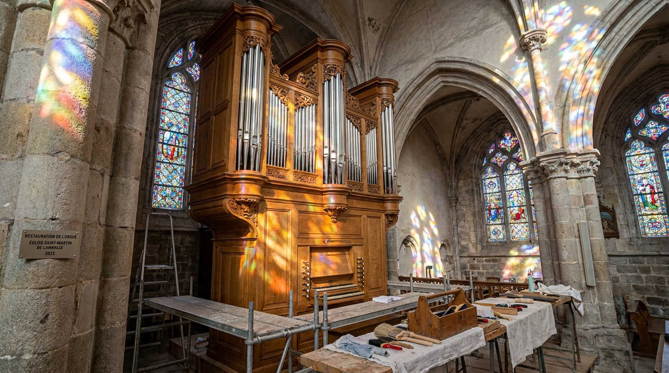 découvrez la restauration de l’orgue de l’église saint- à lamballe, un projet où art et travaux s’unissent pour redonner vie à un patrimoine exceptionnel.