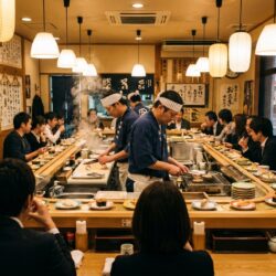découvrez à rennes l'ancien magasin de tissus « toto » réinventé en un restaurant japonais innovant avec un comptoir tournant, offrant une expérience culinaire unique et moderne.