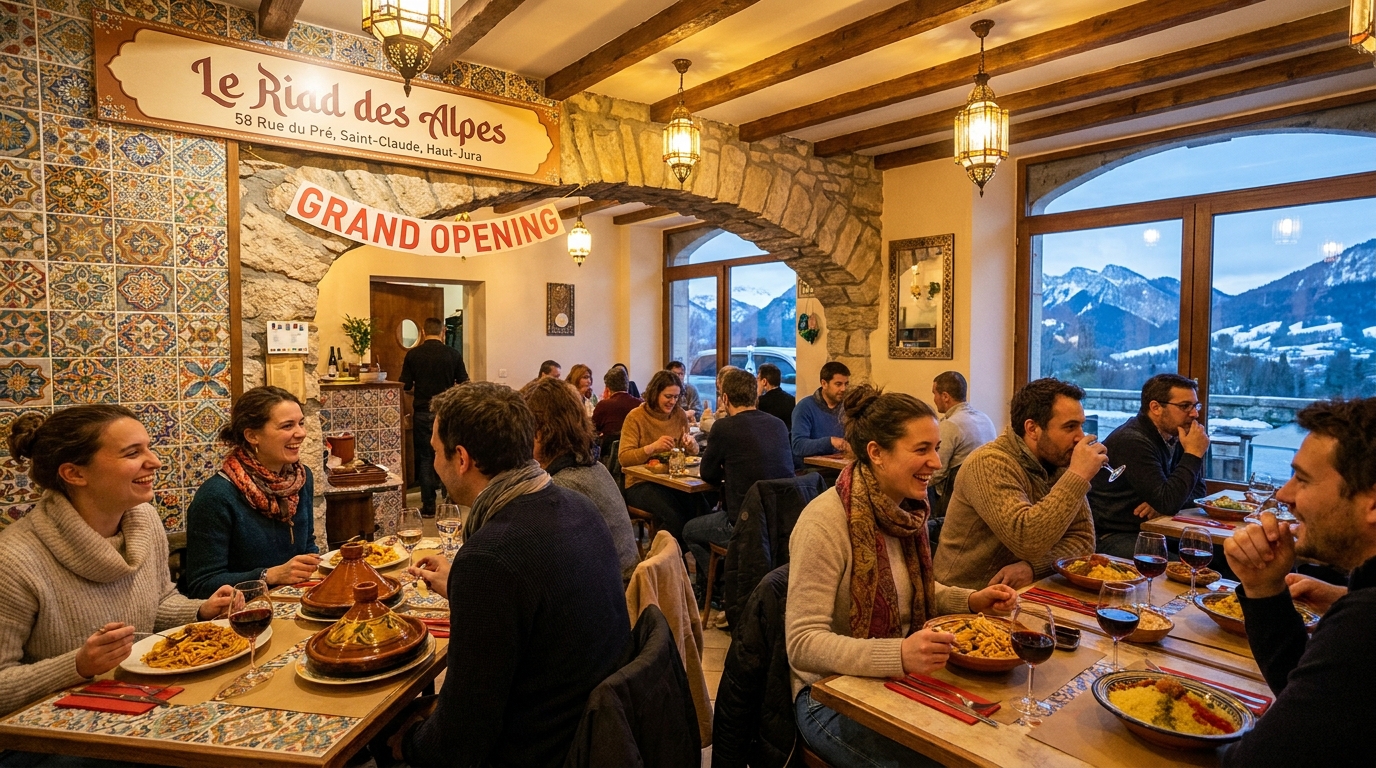 découvrez l'ouverture du premier restaurant italo-marocain dans le haut-jura, fruit de nombreuses années de persévérance et de passion pour la cuisine authentique.