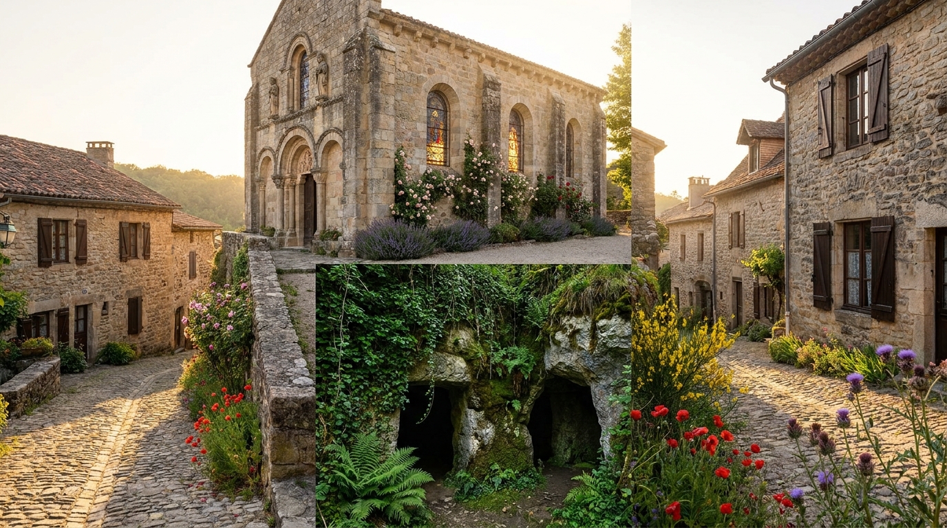 explorez un village médiéval unique en ardèche, entre une chapelle récemment restaurée et des caves mystérieuses à découvrir.