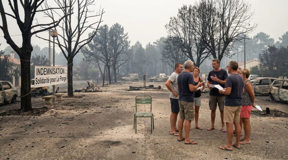 au porge, les victimes du mégafeu cherchent à obtenir une indemnisation juste pour les pertes subies, face aux défis d'une reconstruction difficile.