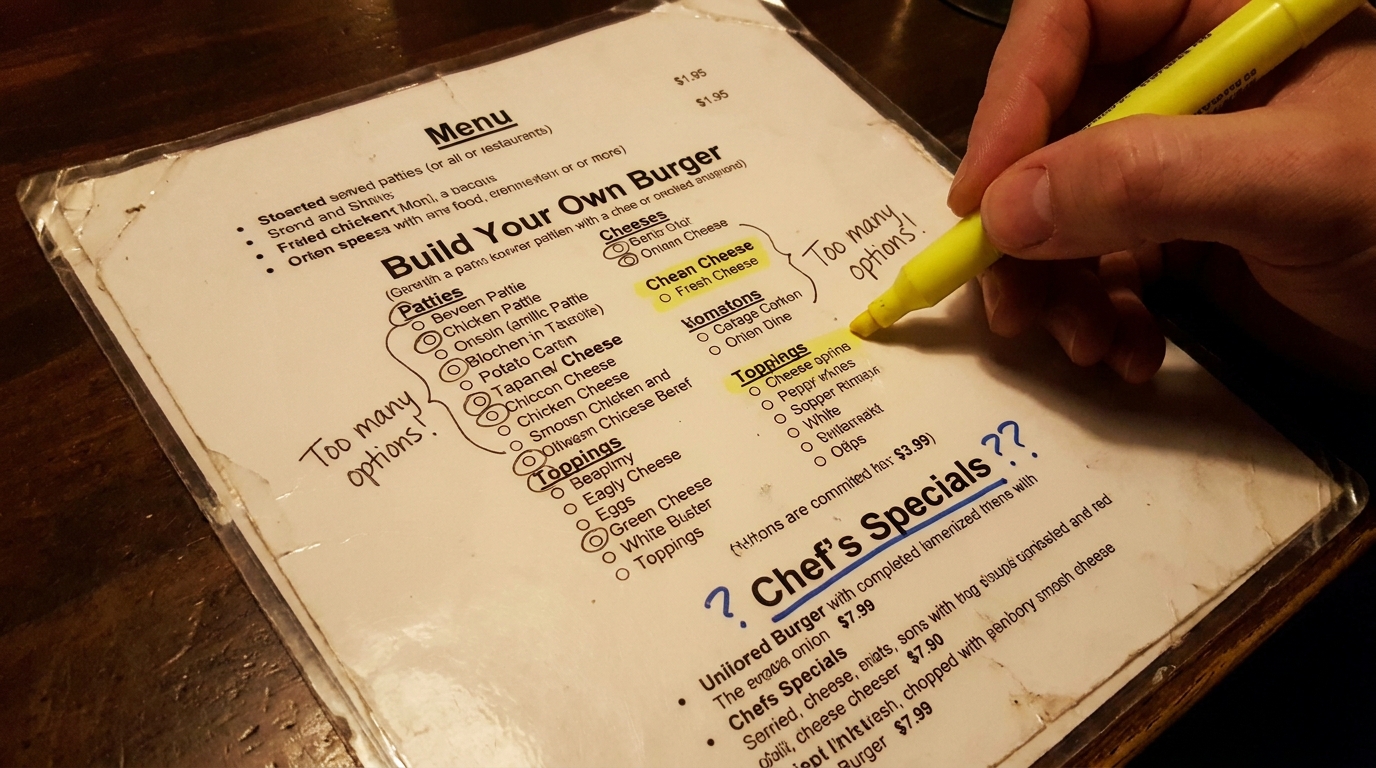 découvrez les révélations des psychologues sur les comportements et hésitations des indécis lorsqu'ils choisissent un menu au restaurant.