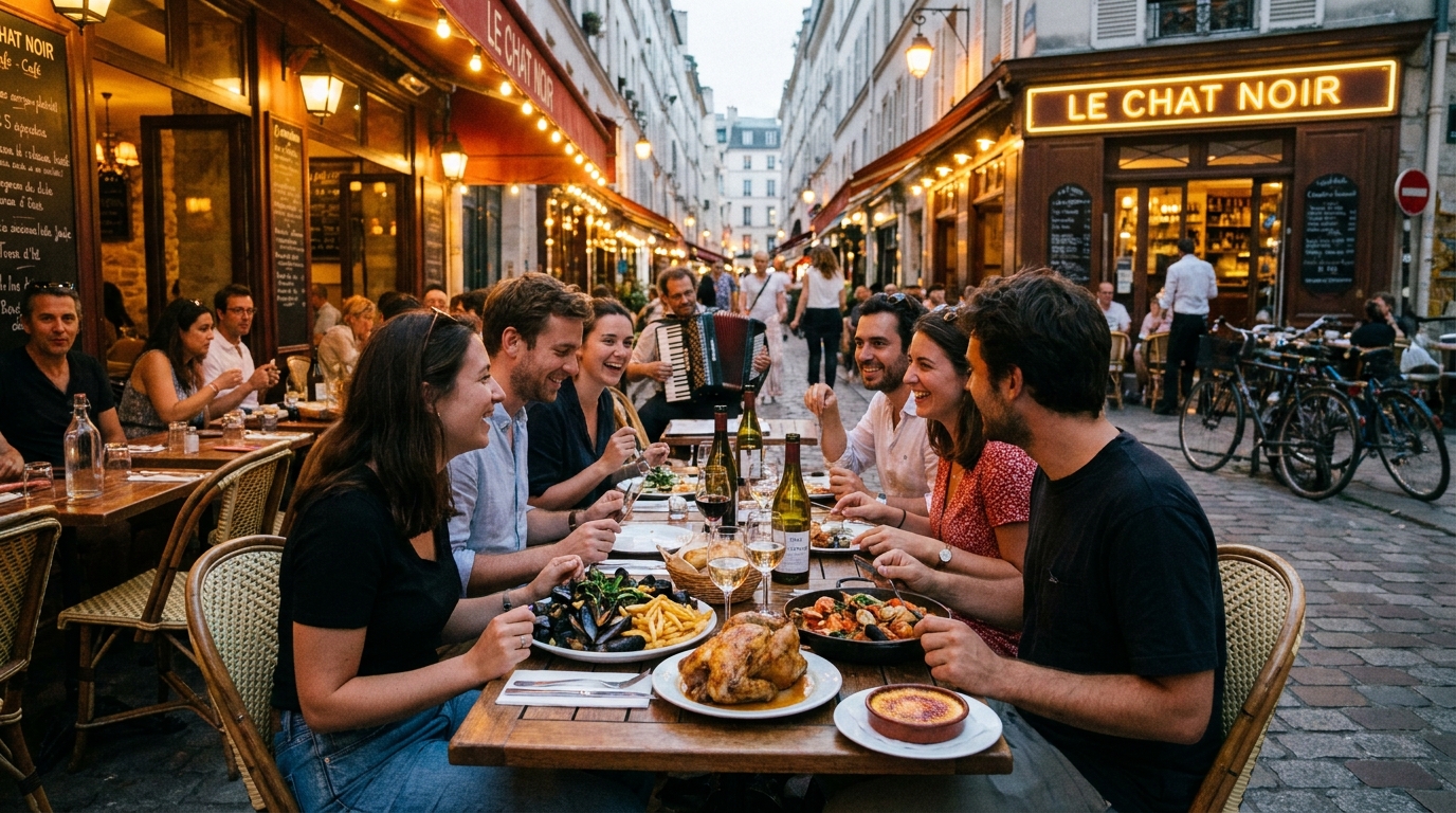 cet été, découvrez comment les français maîtrisent leur addition au restaurant en préférant trois plats pour six convives, alliant convivialité et économie.