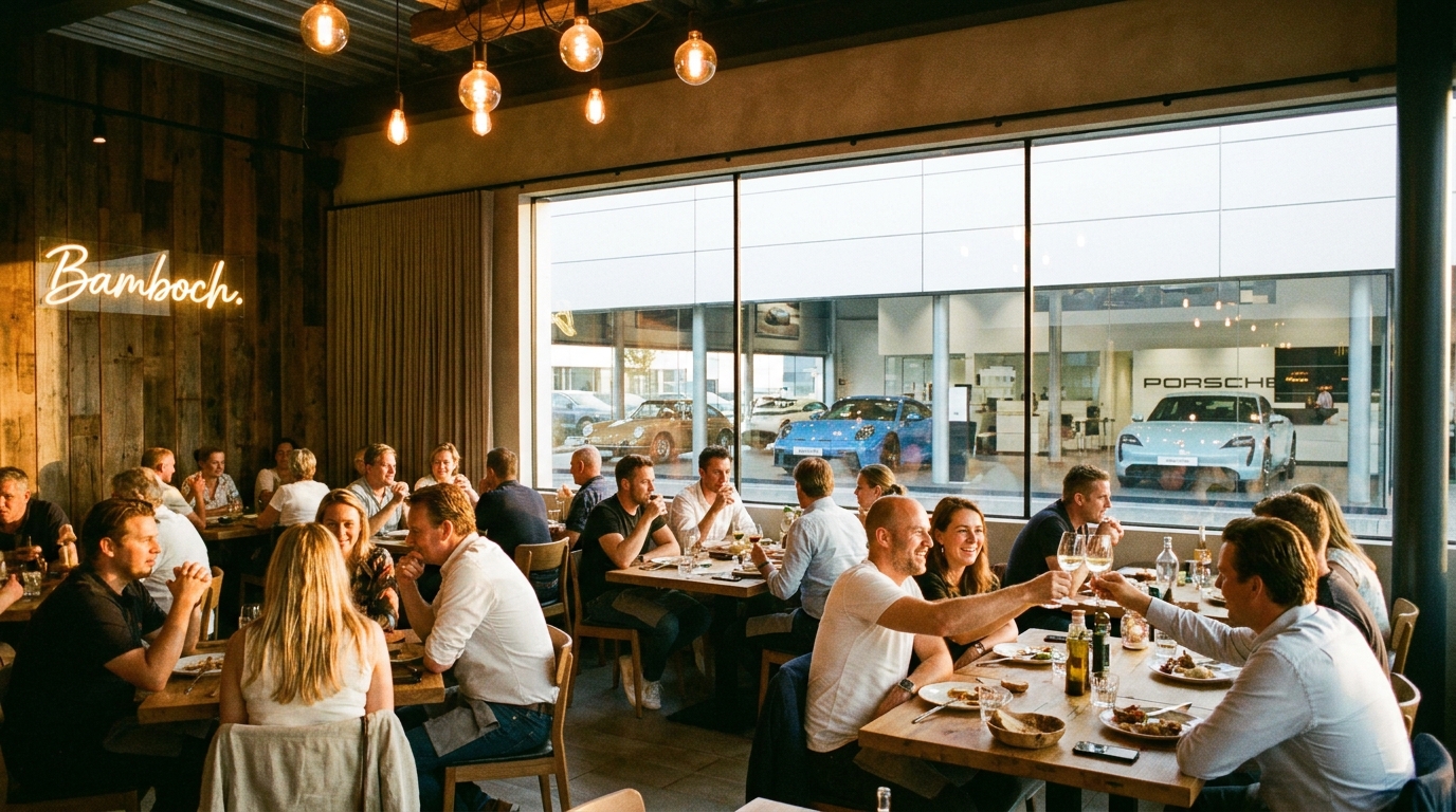 découvrez « bamboch. », le nouveau restaurant à plérin offrant une vue imprenable sur porsche. savourez une cuisine raffinée dans un cadre unique alliant gastronomie et élégance automobile.