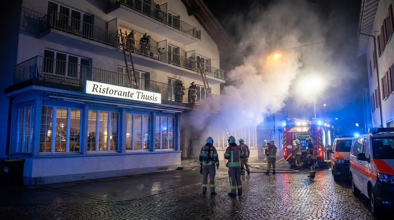 un incendie dévastateur dans un restaurant en suisse a entraîné la disparition de cinq personnes. les autorités ont lancé une enquête pour déterminer les causes de ce drame.
